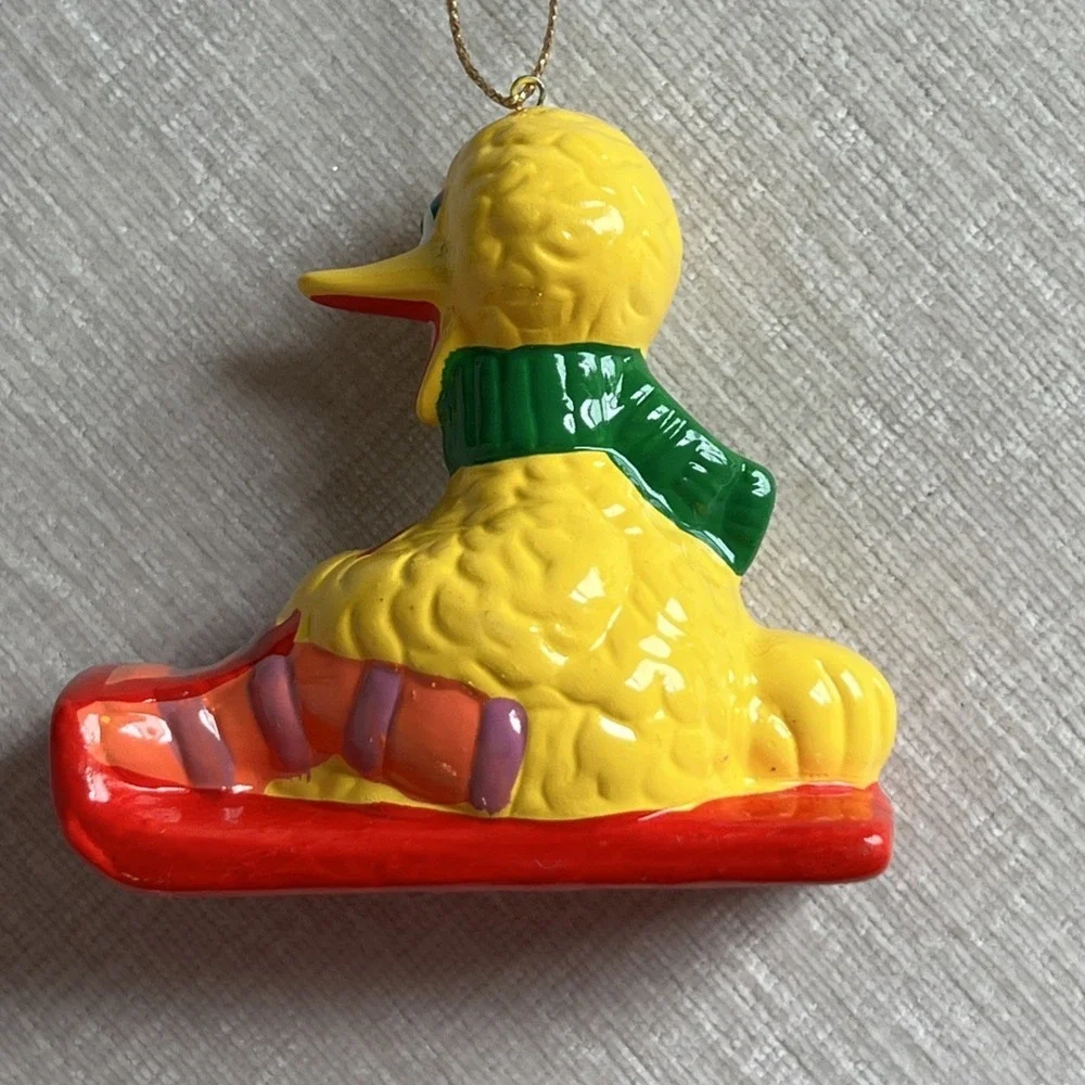 Vtg Big Bird Ornament Muppets Seasame Street‎ Ceramic Christmas 3x3 Jim Henson